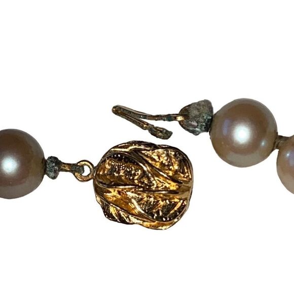 Vintage Napier Faux Pearl Choker Hand Knotted Classic Art Noveau - Picture 4 of 4